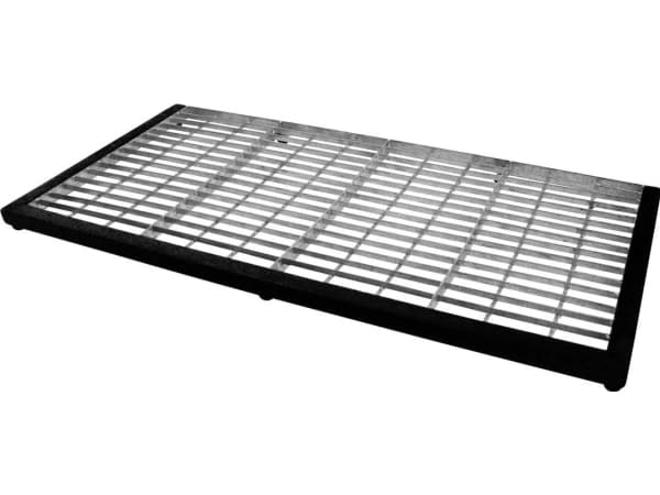 Home It Home>it® firkantet trinrist med 6 stillesko 42x82 cm galvaniseret med sort ramme