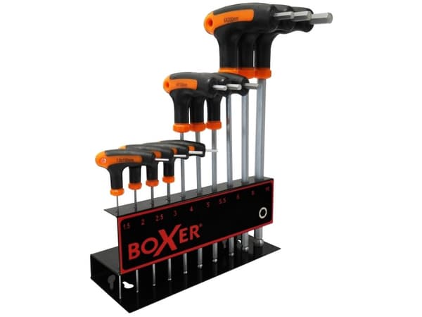 Boxer® unbrako T-nøglesæt 1,5-2-2,5-3-4-5-5,5-6-8-10 mm.