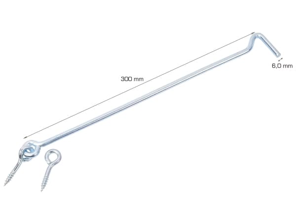 Home&gt;it® dørkrog Ø6 x 300 mm elforzinket