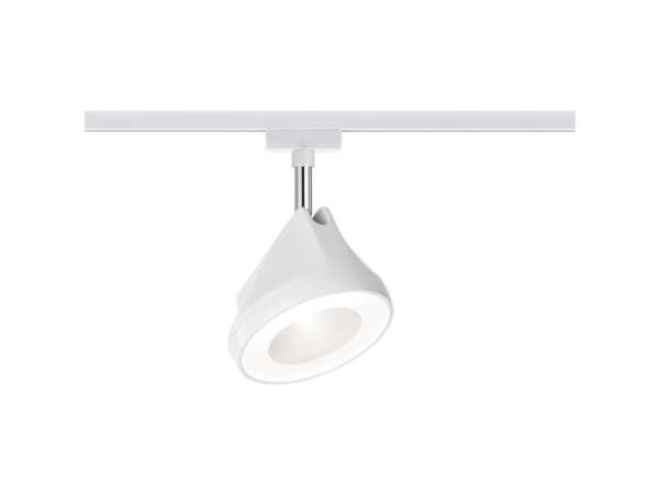 Paulmann 954.47, Skena för spotlight, 1 lampor, LED, 2700 K, 1180 LM, Krom, Vit