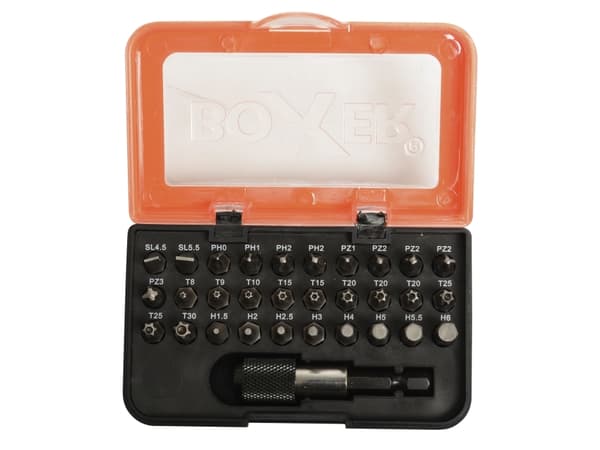 Boxer®-bittisarja laatikossa, jossa vyöklipsi S2-teräs 31 osaa 31 osaa