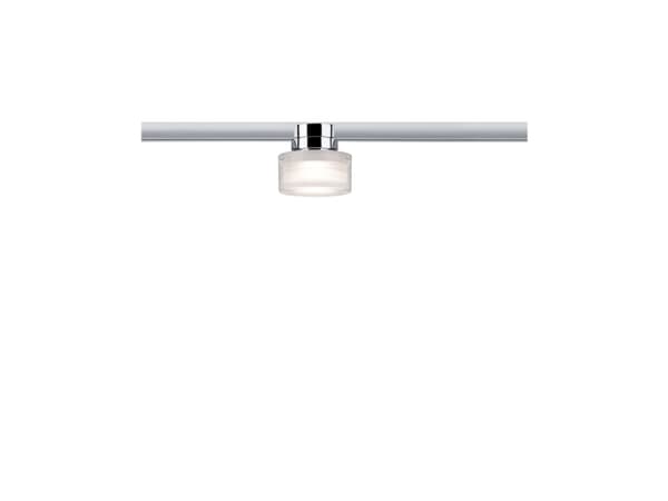 Paulmann 955.02, Skena för spotlight, 1 lampor, LED, 2700 K, 400 LM, Krom, Transparent, Vit Krom, Transparent, Vit