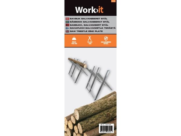 Work>it® savbuk 79 x 80 cm 180 kg galvaniseret stål
