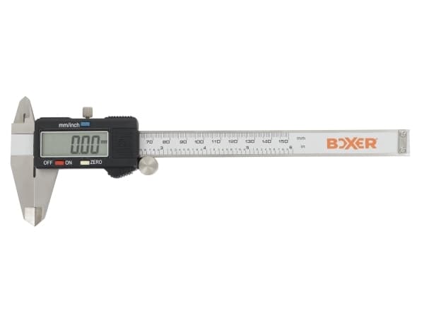 Boxer® digital skydelære med LCD Display 0 - 150 mm rustfrit stål