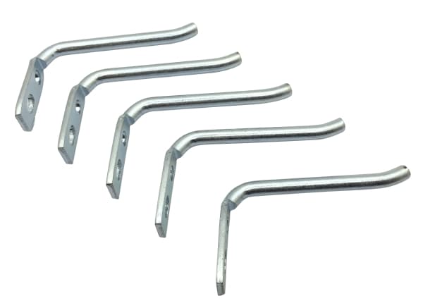 Work>it® raka krokar för verktygstavla 3x5 cm 5-pack