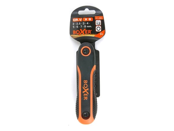 Boxer® unbrakonøgler med kuglehoved 8 i 1 krom-vanadium