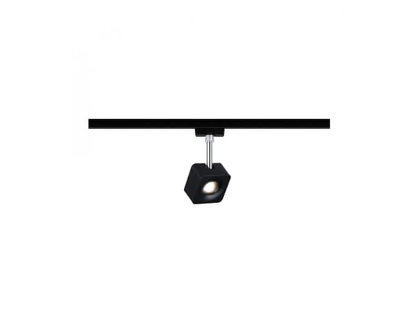 Paulmann Cube, Spotlight på skinne, LED, 8 W, 2700 K, 520 lm, Sort, Kromfarget Sort, Kromfarget