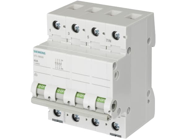 Grå 63 A 3 x afbryder Siemens 5TL16630