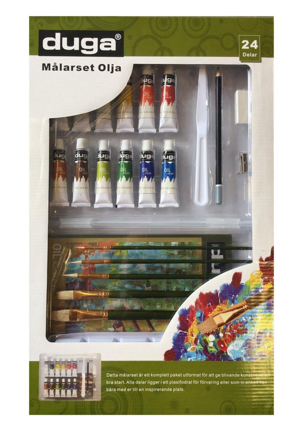 DUGA Malesæt olie 24 dele oliemaling