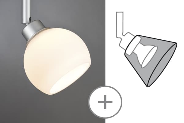 Paulmann DecoSystems, Soverom, Innendørs, Hvit, Glass, 70 mm, 9 cm