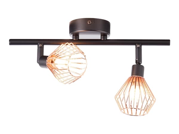 Brilliant Dalma - Takspotlight - 2 holdere - G9 - svart, kobber