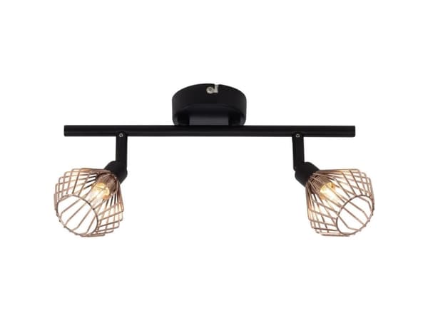 Brilliant Dalma - Takspotlight - 2 holdere - G9 - svart, kobber