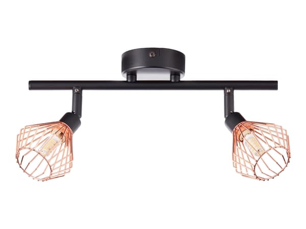 Brilliant Dalma - Takspotlight - 2 holdere - G9 - svart, kobber