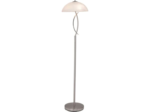 Brilliant Boston - Gulvlampe - 2 holdere - E14 - jern, white alabaster