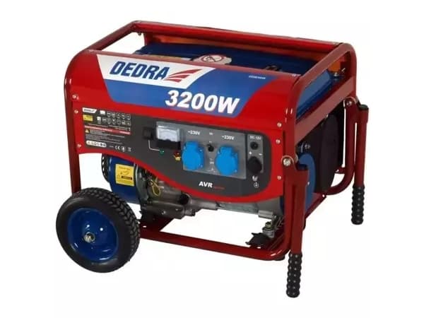 Dedra Power generator 2,8kW AVR 2x220V 1x12V 8,3A (DEGB3600K) Blå, Rød