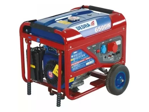 Dedra DEGB7503K 6500W 3-fasegenerator Rød