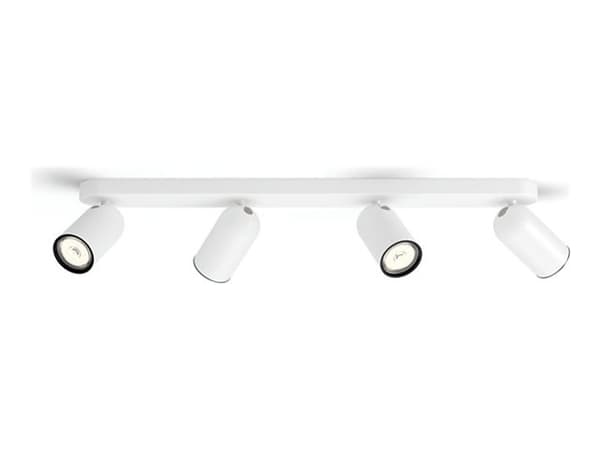 Philips Pongee - Spotlight för tak/vägg - 4 uttag - GU10 - vit Vit