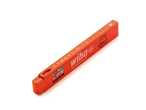 Wiha elektriker tommestok Longlife® 2m, m.indbygget ledningsholder