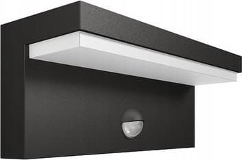 Philips myGarden Bustan-vegglampe, 9 W, Vegglys, Antrasitt, Aluminium, Syntetiske, IP44, Hage, Terrasse, I