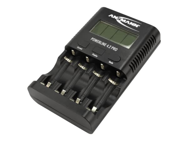 ANSMANN POWERline 4.2 Pro - Batteri-lader/tester - (for 4xAA/AAA) - 1800 mA (USB) Sort