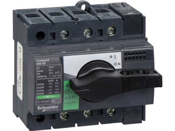Schneider Electric 28904, Rullakytkin, 3P, Langallinen, Musta, Harmaa, IP40, Pölynkestävä