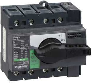 Schneider Electric 28904, Rullakytkin, 3P, Langallinen, Musta, Harmaa, IP40, Pölynkestävä
