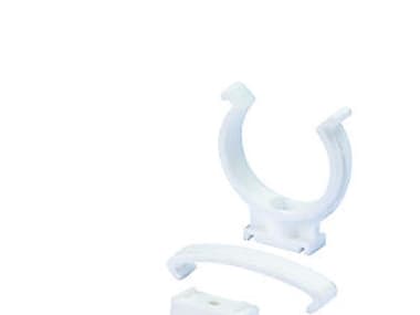 40 mm Rørholder med afstandsklods hvid