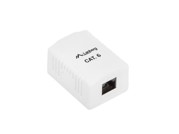 Lanberg - Overflatemonteringsboks for nettverk - CAT 6 - UTP - RJ-45 - hvit