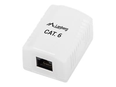 Lanberg - Overflatemonteringsboks for nettverk - CAT 6 - UTP - RJ-45 - hvit