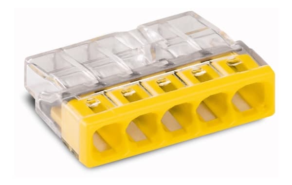 WAGO 5 x 0,5 - 2,5 mm² transp/gelb 100 pcs