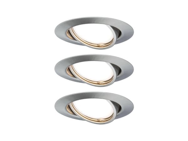Paulmann 934.20, GU10, 3 pære(r ), LED, 15 W, 350 lm, Metallic