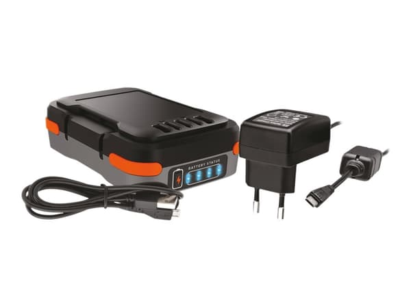 Black & Decker BDCB12B-XJ, Litiumioni (Li-Ion), 1,5 ah, 12 V, Musta, Harmaa, Oranssi, 2,4 A, 1 kpl