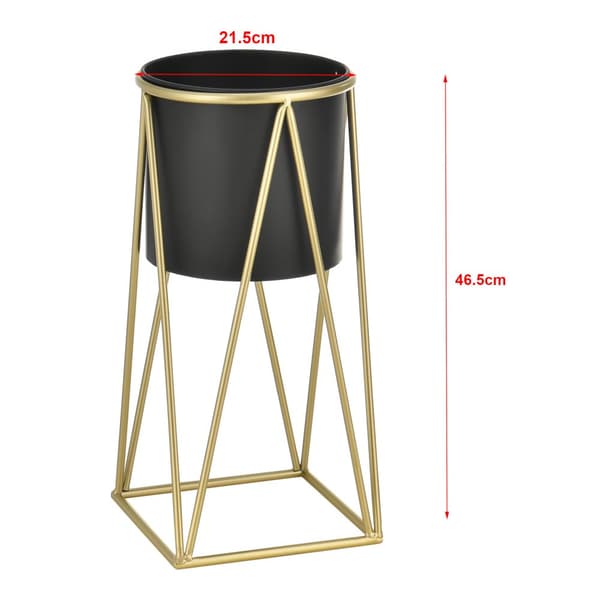 Piedestal Lennik set om 2 metall mässing svart [en.casa]