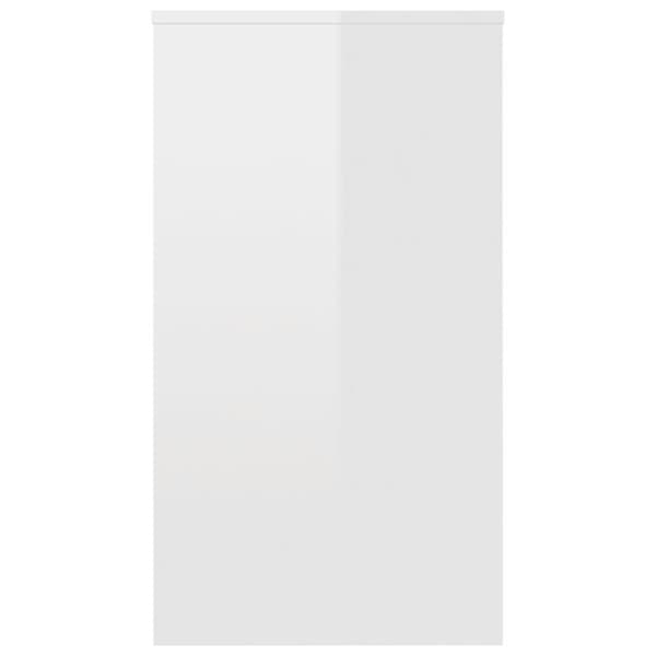 vidaXL Skrivbord vit högglans 90x40x72 cm konstruerat trä