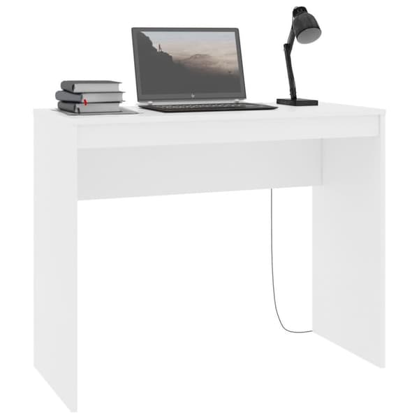 vidaXL Skrivbord vit 90x40x72 cm konstruerat trä