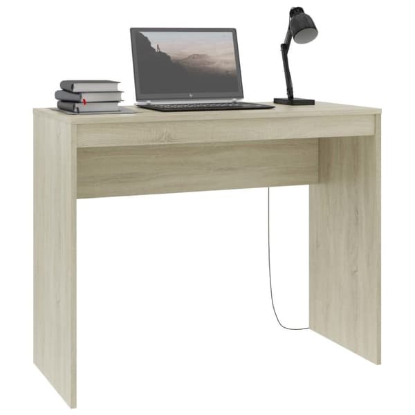vidaXL Skrivebord sonoma eik 90x40x72 cm konstruert tre
