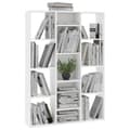 Miniatyrbilde 4 av 10: vidaXL Bokhylle/Romdeler hvit 100x24x140 cm sponplate