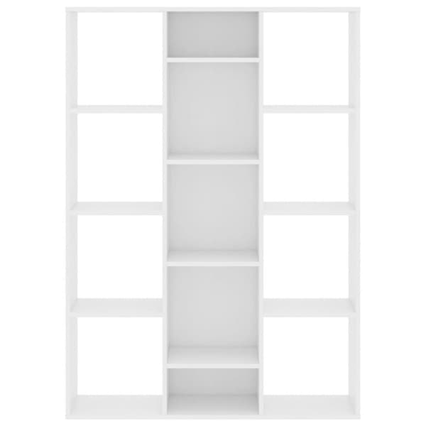 vidaXL Bokhylle/Romdeler hvit 100x24x140 cm sponplate