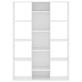 Miniatyrbilde 5 av 10: vidaXL Bokhylle/Romdeler hvit 100x24x140 cm sponplate