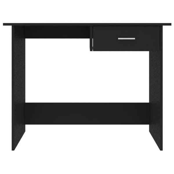 vidaXL Skrivbord svart 100x50x76 cm konstruerat trä