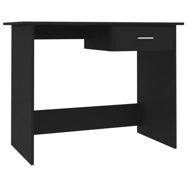 vidaXL Skrivbord svart 100x50x76 cm konstruerat trä