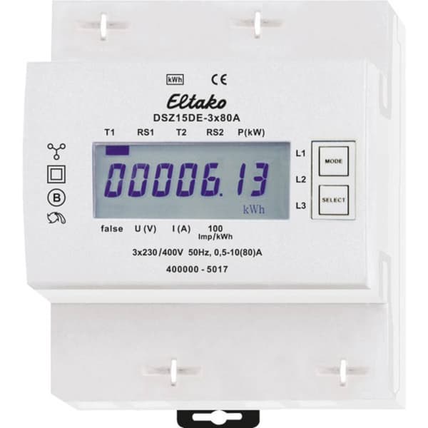 Eltako DSZ15DE-3x80A Elmätare 3-fas digital 80 A 1 st