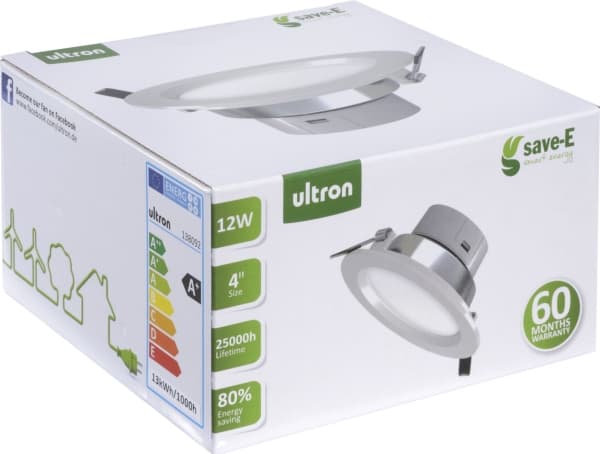 save-E - Utspart lampe - LED - 12 W - varmt hvitt lys - 4000 K