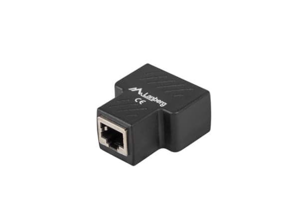 Lanberg - Nätverksdelare - RJ-45 (hona) till RJ-45 (hona) - skärmad - svart