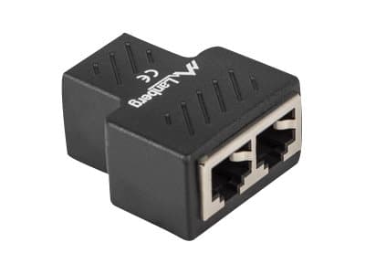 Lanberg - Nätverksdelare - RJ-45 (hona) till RJ-45 (hona) - skärmad - svart