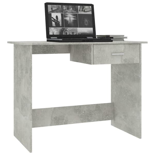 vidaXL Työpöytä betoninharmaa 100x50x76 cm tekninen puu