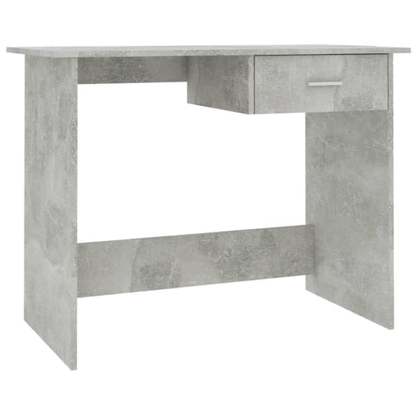 vidaXL Työpöytä betoninharmaa 100x50x76 cm tekninen puu