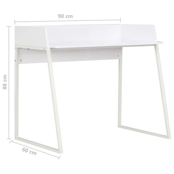 vidaXL skrivebord 90x60x88 cm hvid
