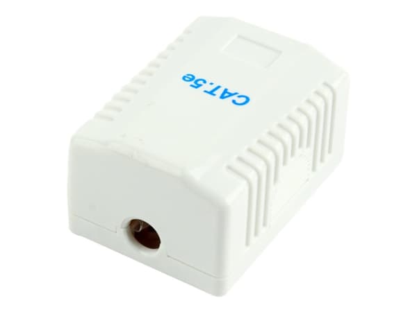 Cablexpert NCAC-1U5E-01 - Ytmonteringsbox för nätverk - CAT 5e - UTP - RJ-45 - vit