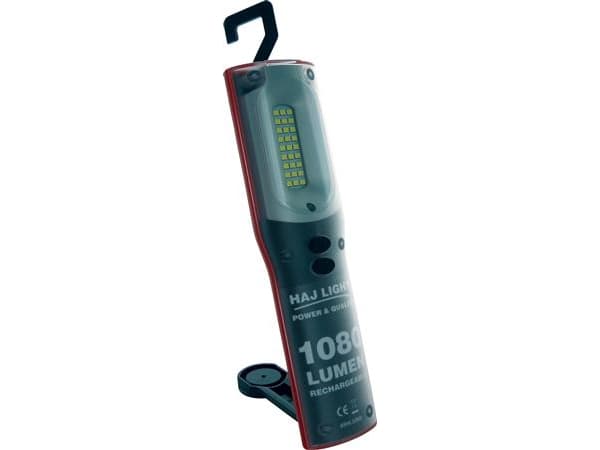 LED-tarkastusvalo ladattava 1080 lumenia + 250 lumenin ylävalo HAJ LIGHT himmennettävällä etuvalaisimella 1